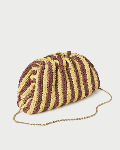 Loeffler Randall Featured - Bailey Brown/Butter Stripe Dome Clutch