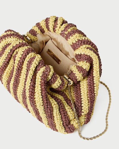 Loeffler Randall Featured - Bailey Brown/Butter Stripe Dome Clutch