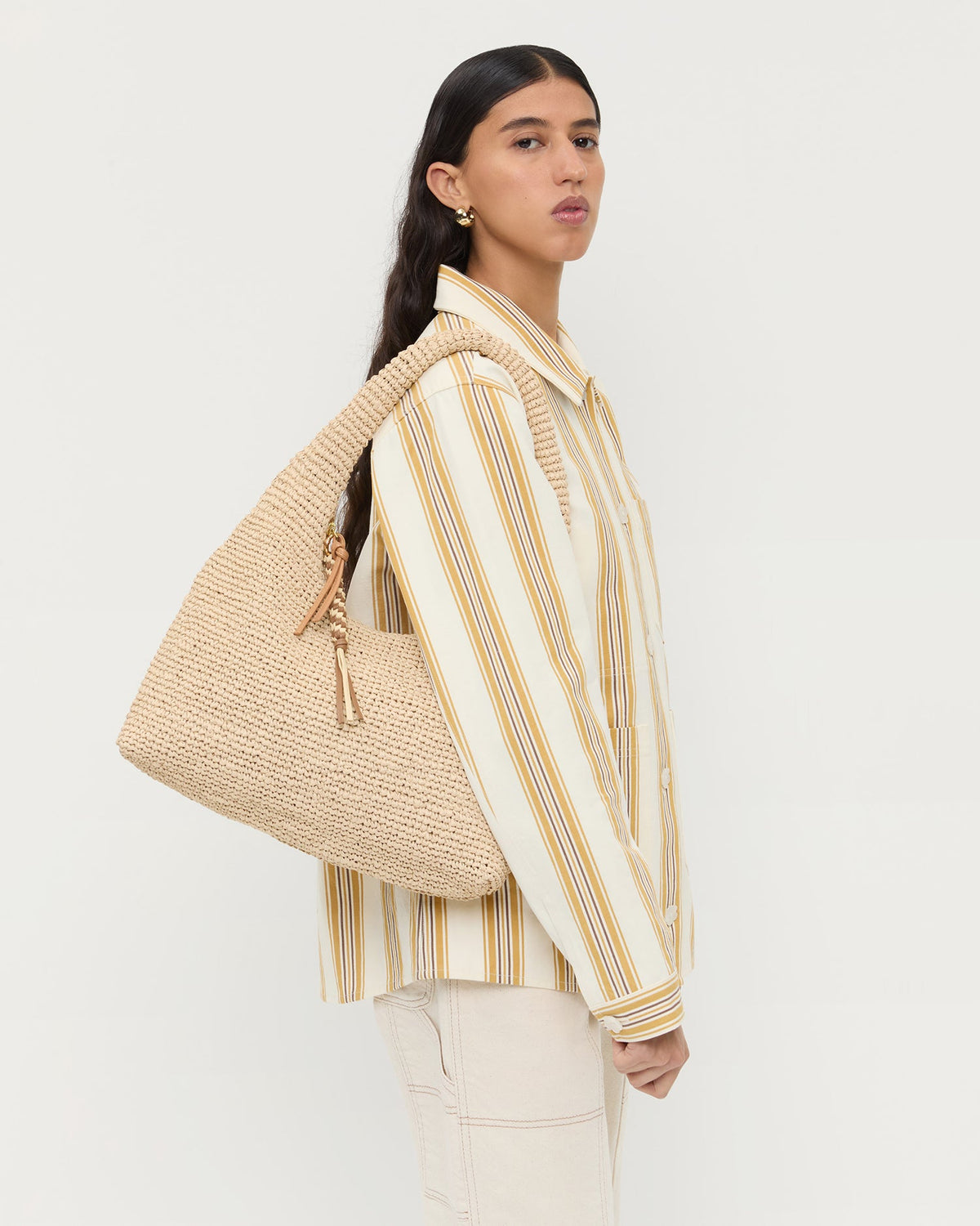 Loeffler Randall Signature - Willow Natural Woven Hobo Bag