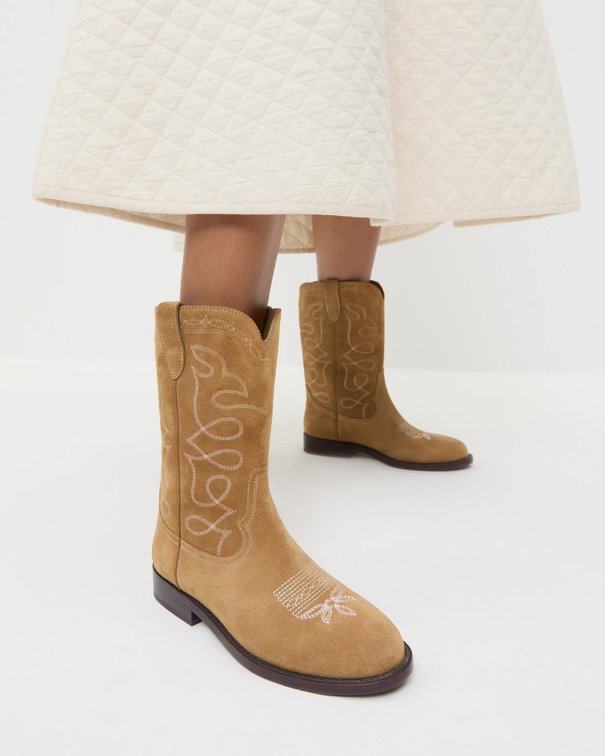 Loeffler Randall Signature - Jett Sand Suede Calf Boot