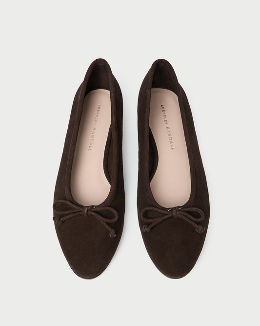 Loeffler Randall Premium - Noelle Brown Suede Ballet Flat