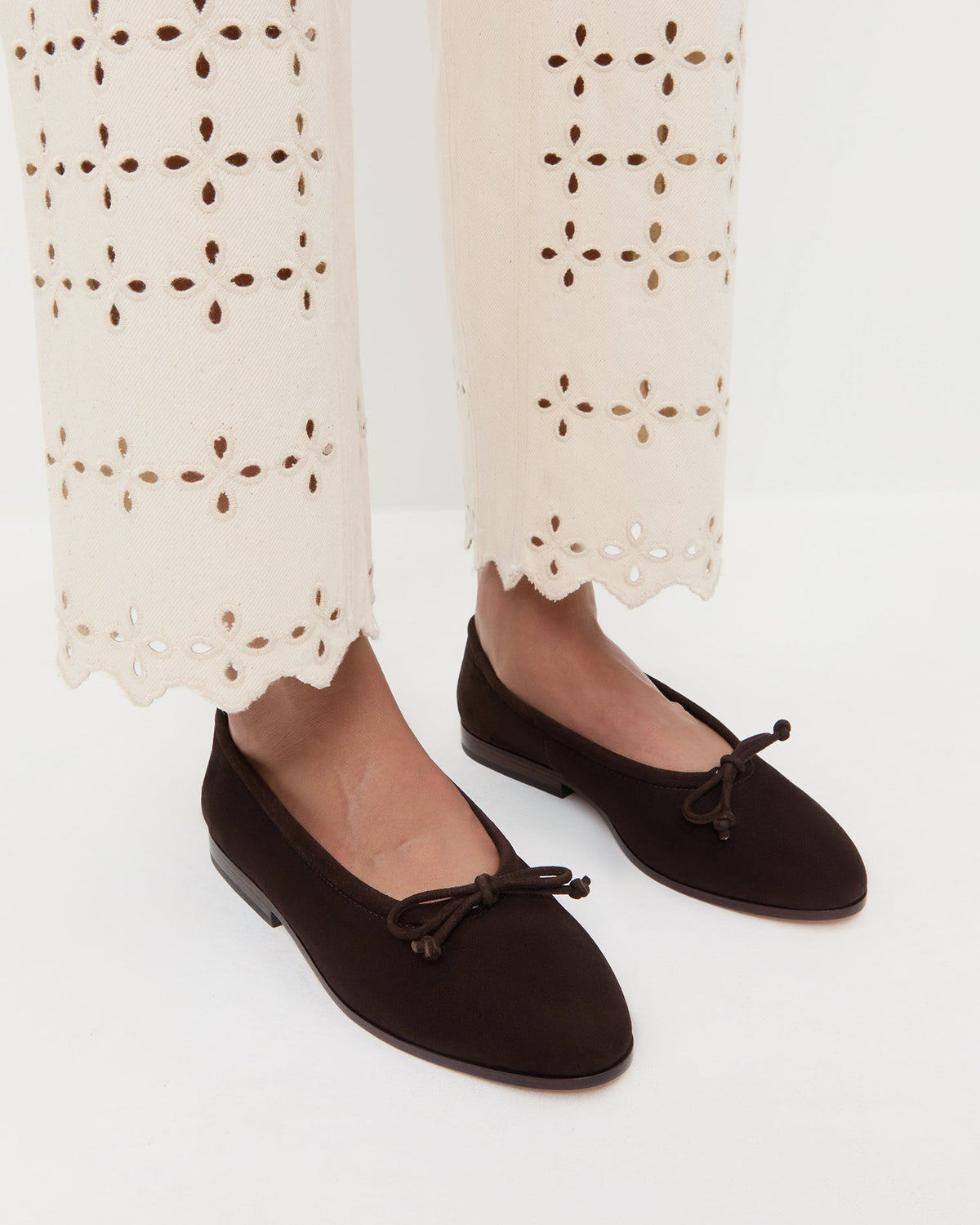 Loeffler Randall Premium - Noelle Brown Suede Ballet Flat