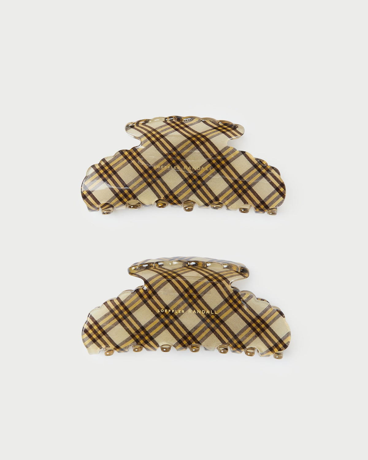Loeffler Randall Popular - Yuri Butter Plaid Hair Clip Set