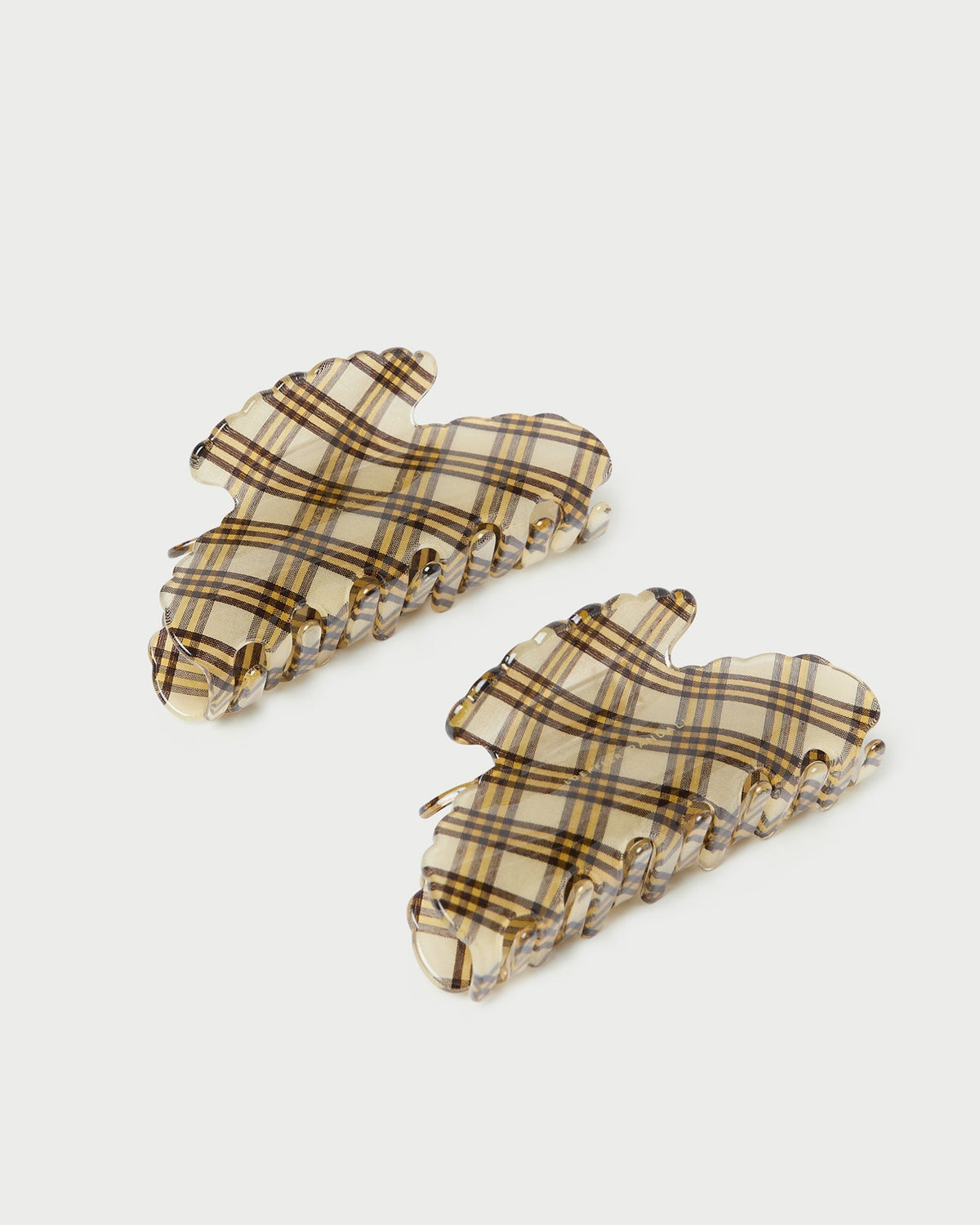 Loeffler Randall Popular - Yuri Butter Plaid Hair Clip Set