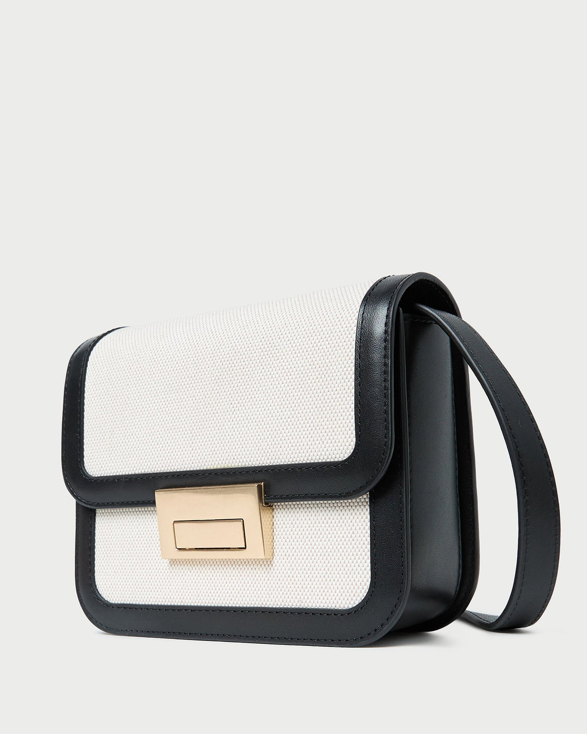 Loeffler Randall Latest - Desi Black/Natural Canvas Crossbody