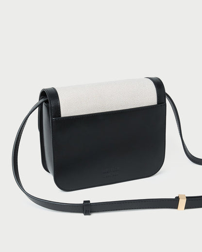 Loeffler Randall Latest - Desi Black/Natural Canvas Crossbody