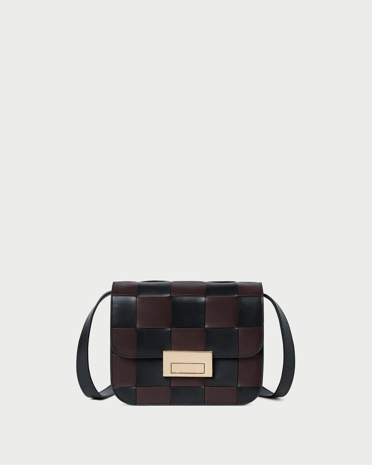 Loeffler Randall Great Value - Desi Black/Espresso Woven Leather Crossbody