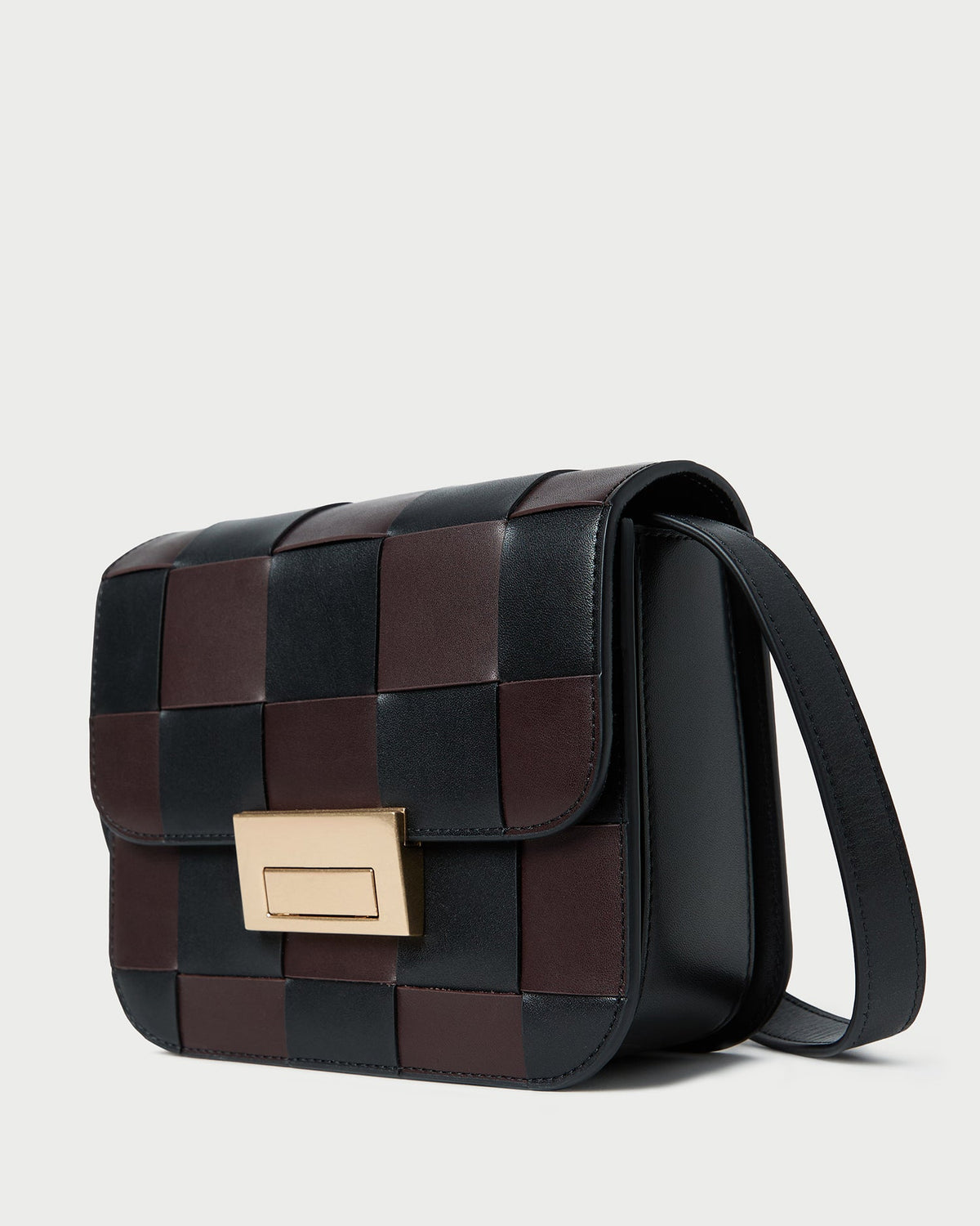 Loeffler Randall Great Value - Desi Black/Espresso Woven Leather Crossbody
