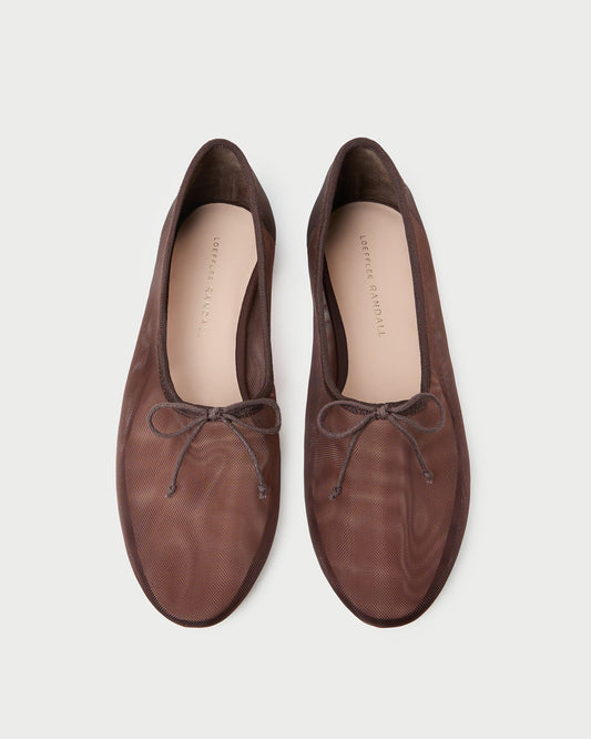 Loeffler Randall Trending - Landon Chocolate Mesh Ballet Flat