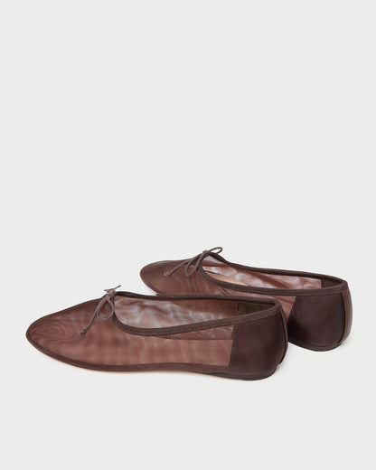 Loeffler Randall Trending - Landon Chocolate Mesh Ballet Flat