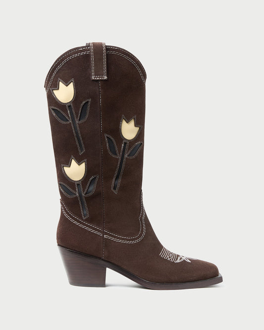 Loeffler Randall Trusted - Wilder Brown Suede Tulip Boot