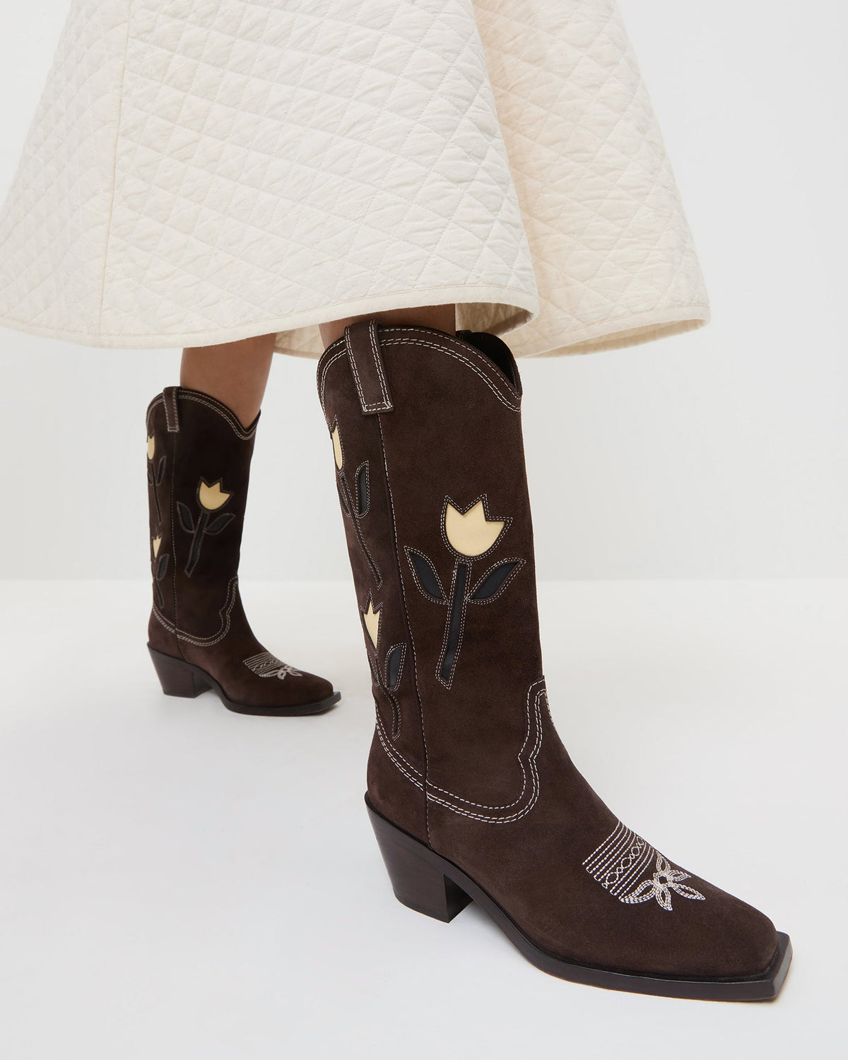 Loeffler Randall Trusted - Wilder Brown Suede Tulip Boot