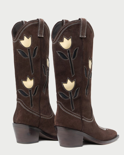 Loeffler Randall Trusted - Wilder Brown Suede Tulip Boot