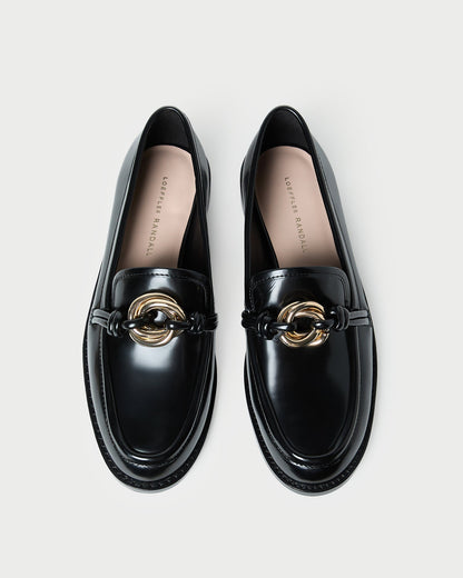 Loeffler Randall Recommended - Roma Black Leather Loafer