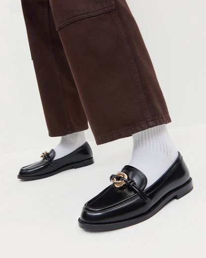 Loeffler Randall Recommended - Roma Black Leather Loafer