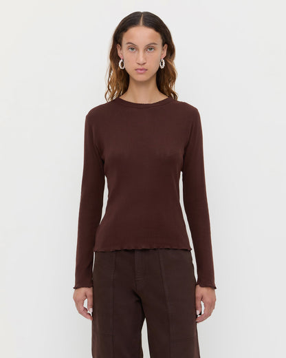 Loeffler Randall Trusted - Lolo Pointelle Long-Sleeve Tee