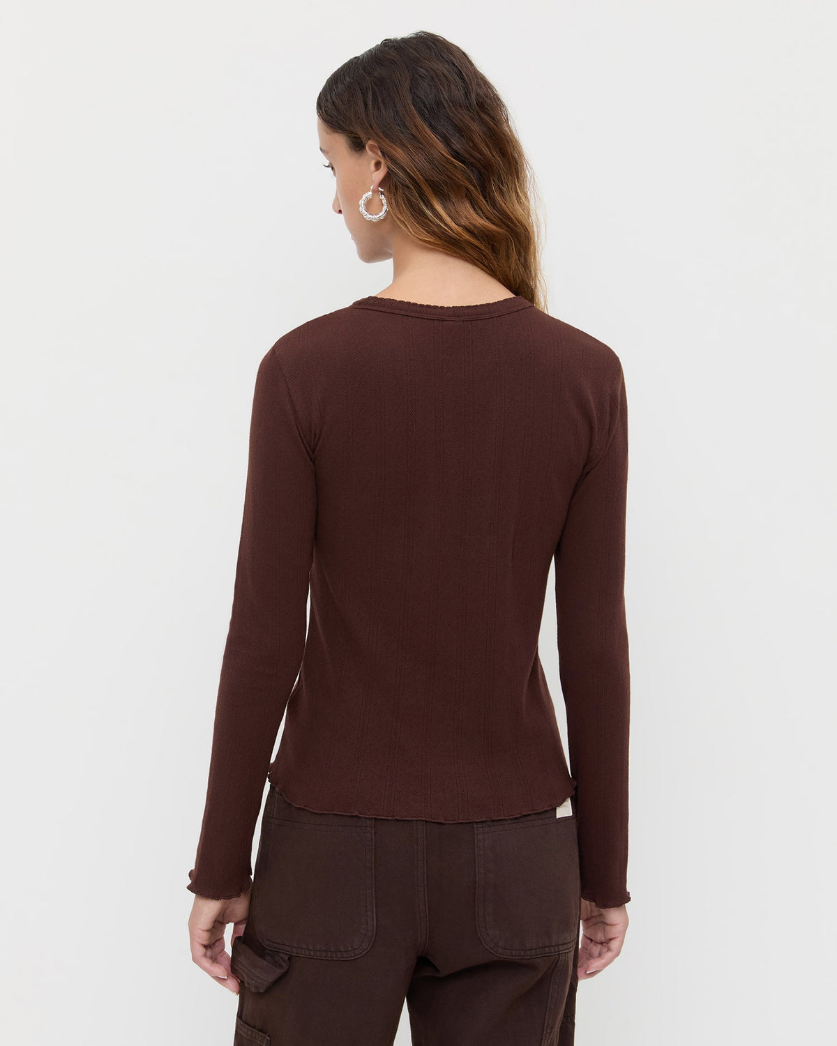 Loeffler Randall Trusted - Lolo Pointelle Long-Sleeve Tee