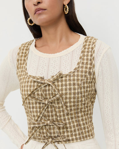 Loeffler Randall Exclusive - Callista Tie-Front Vest