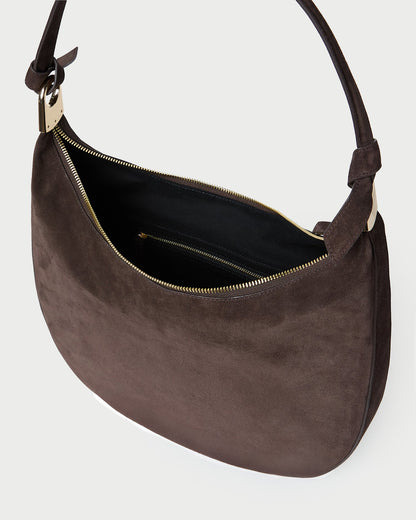 Loeffler Randall New - Morgan Brown Suede Shoulder Bag