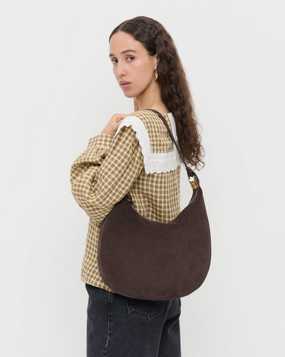 Loeffler Randall New - Morgan Brown Suede Shoulder Bag