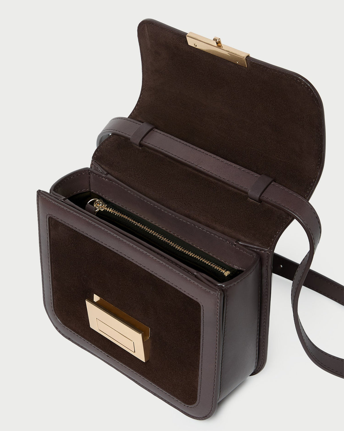 Loeffler Randall Sale - Desi Brown Suede Crossbody