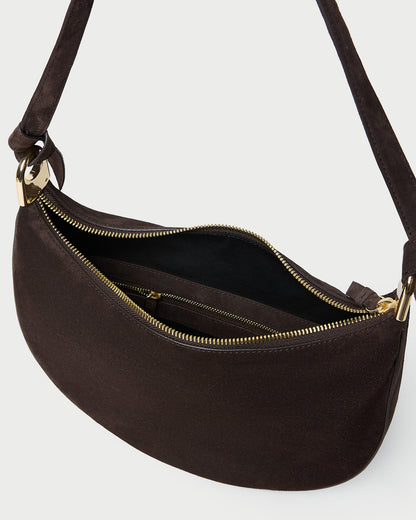Loeffler Randall Best Seller - Harlow Brown Suede Shoulder Bag