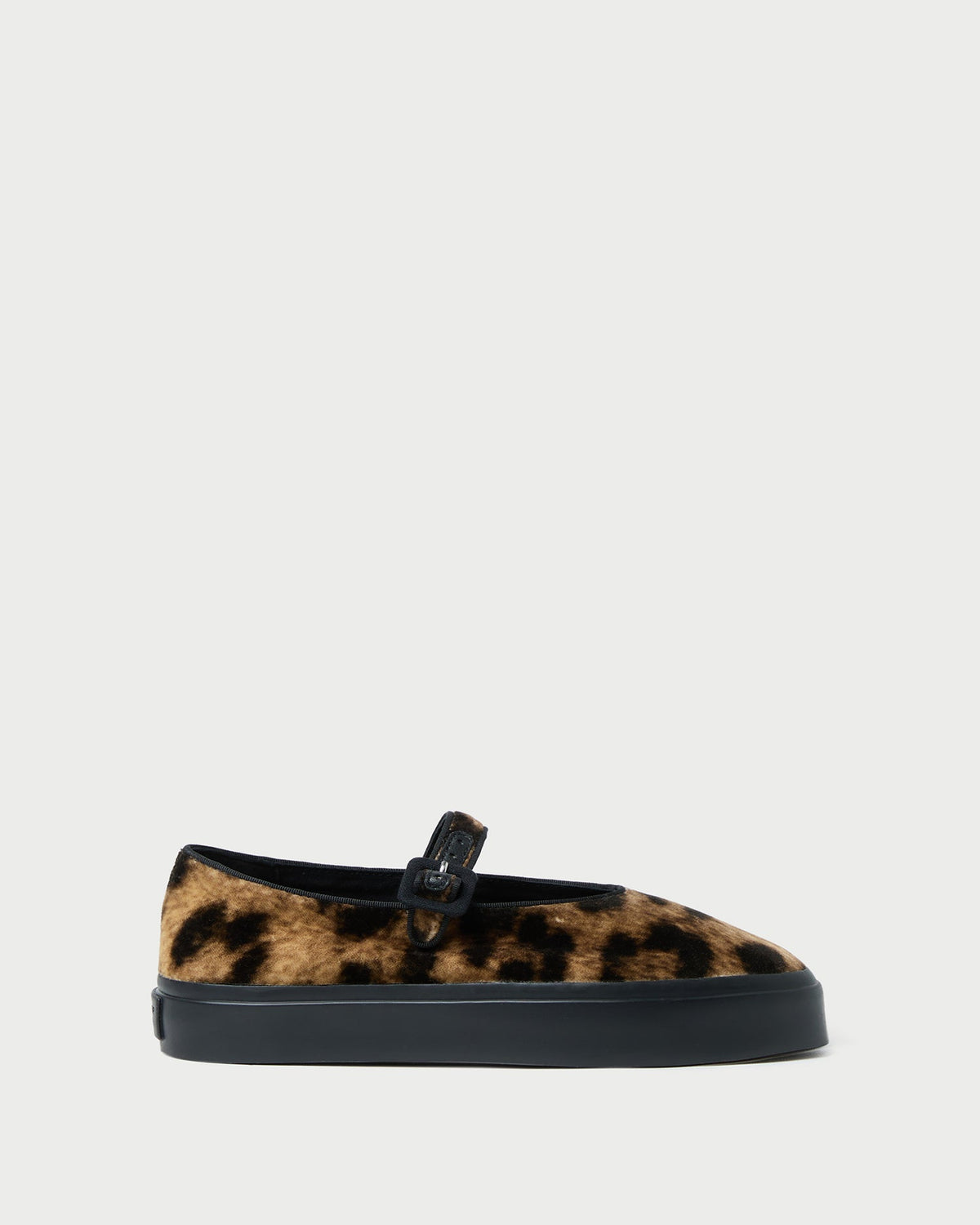 Loeffler Randall Classic - Cooper Leopard Velvet Mary Jane Sneaker