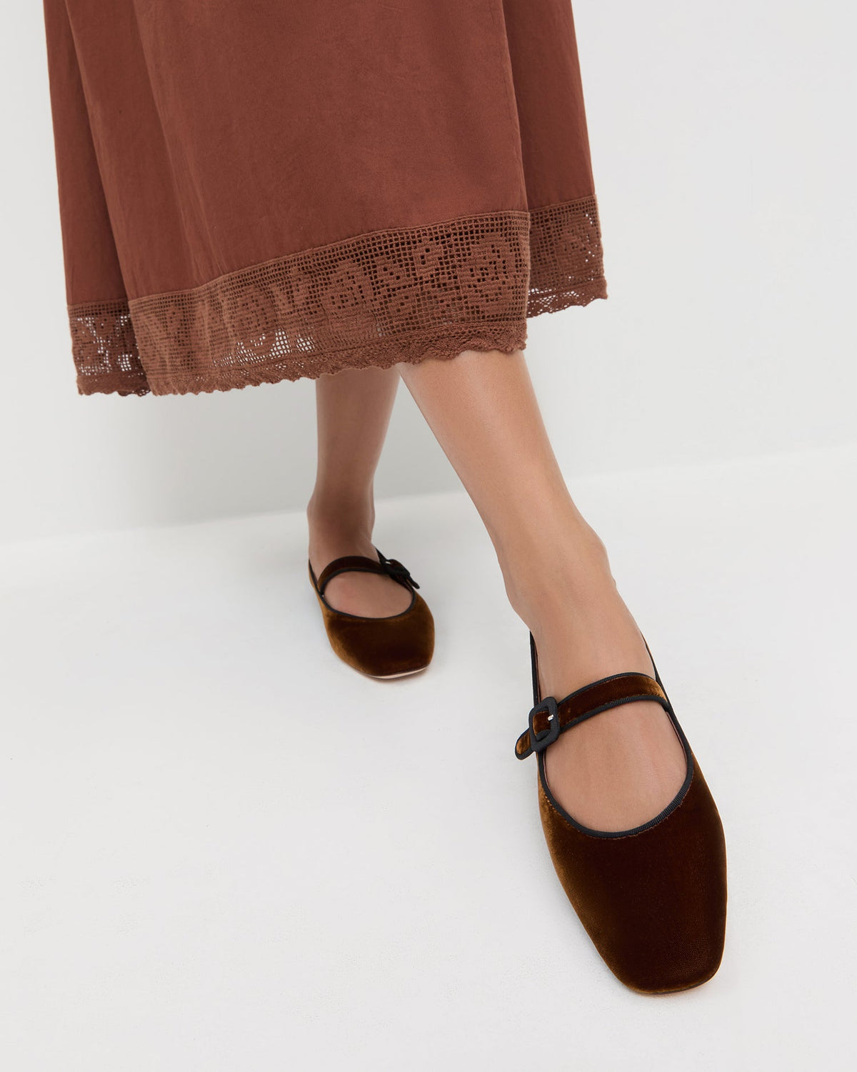 Loeffler Randall Smart Buy - Ginger Brown Velvet Mary Jane