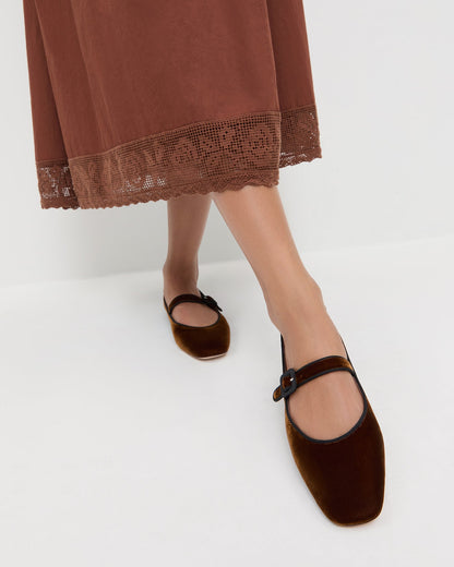 Loeffler Randall Smart Buy - Ginger Brown Velvet Mary Jane