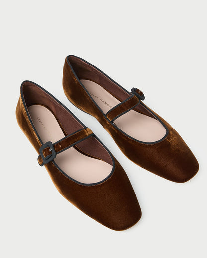 Loeffler Randall Smart Buy - Ginger Brown Velvet Mary Jane