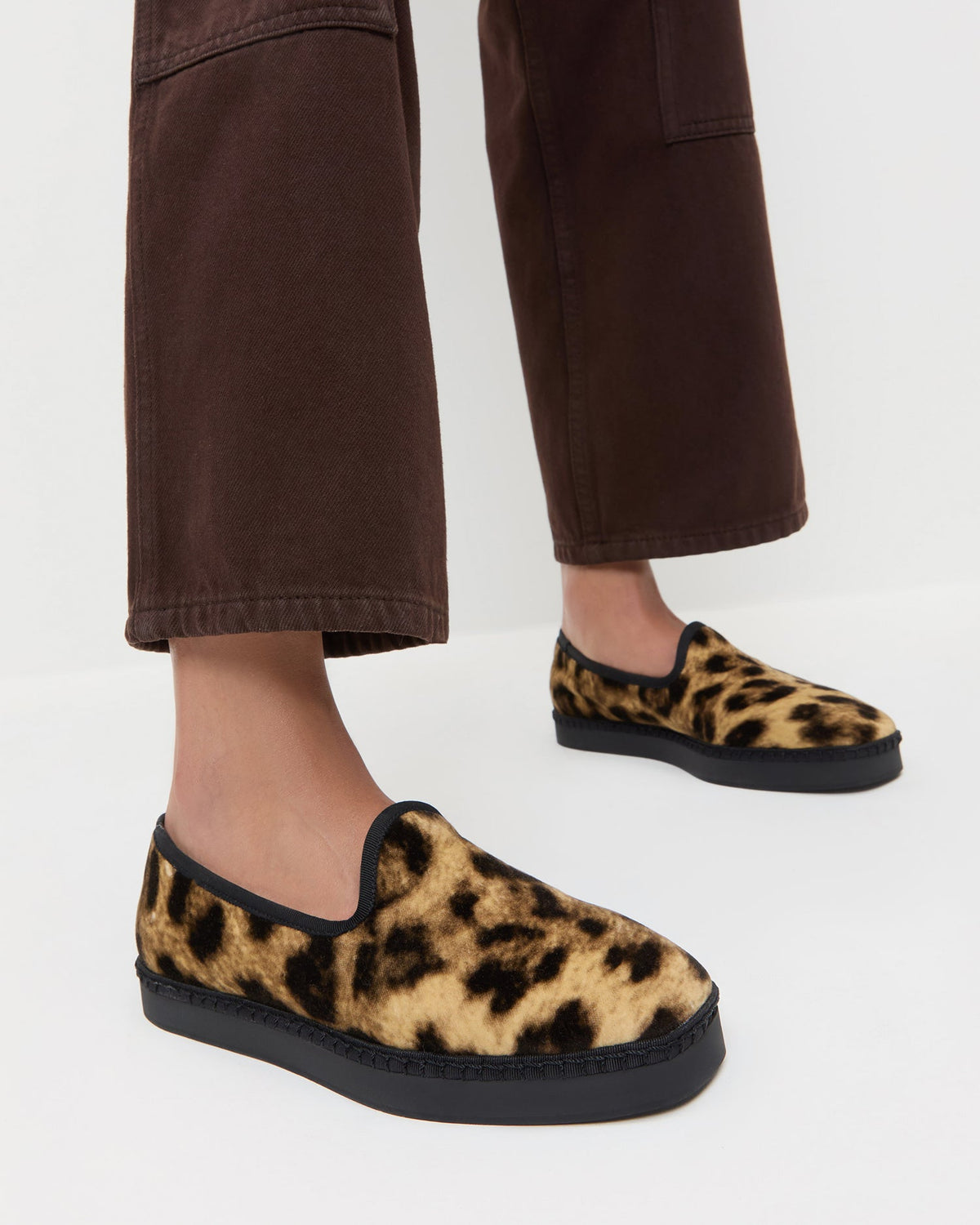 Loeffler Randall Trusted - Mattie Leopard Velvet Slip-On Sneaker
