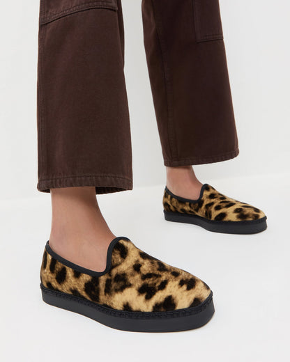 Loeffler Randall Trusted - Mattie Leopard Velvet Slip-On Sneaker