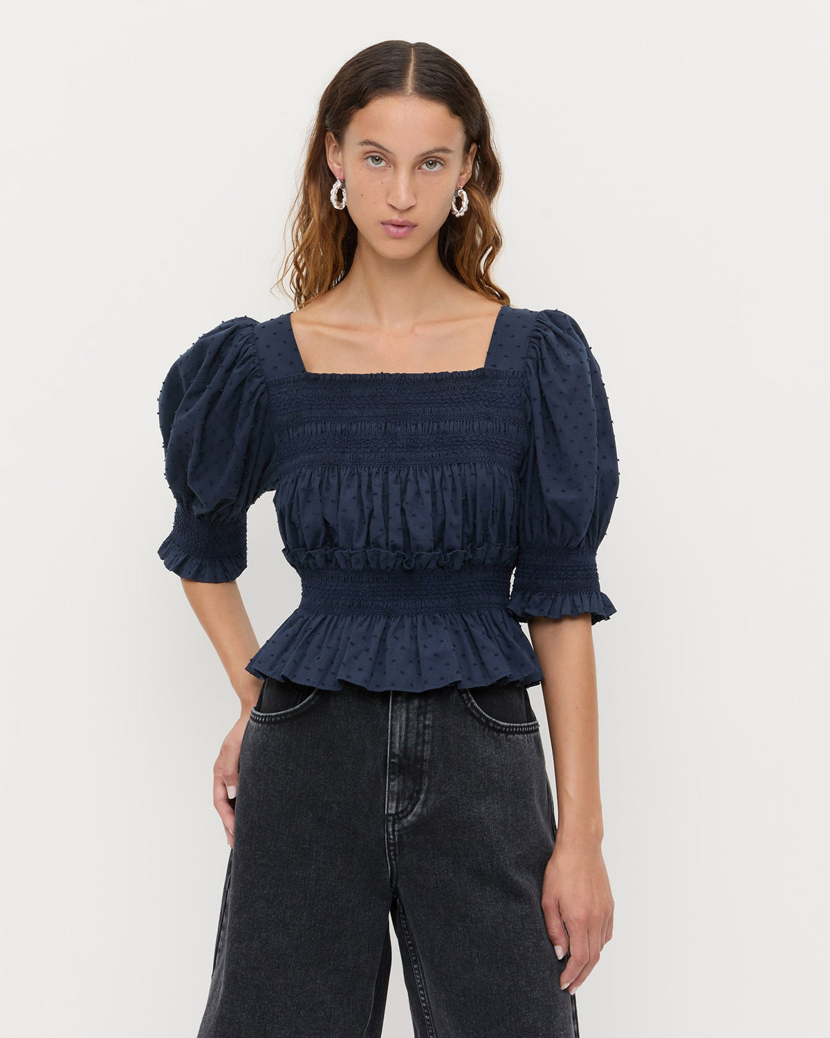 Loeffler Randall Classic - Nicola Smocked Blouse