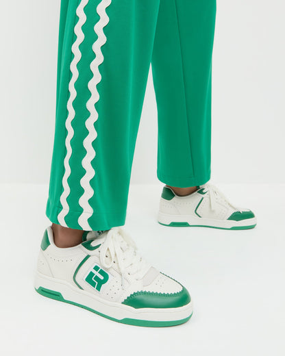 Loeffler Randall Premium - Topspin Cream/Green Court Sneaker