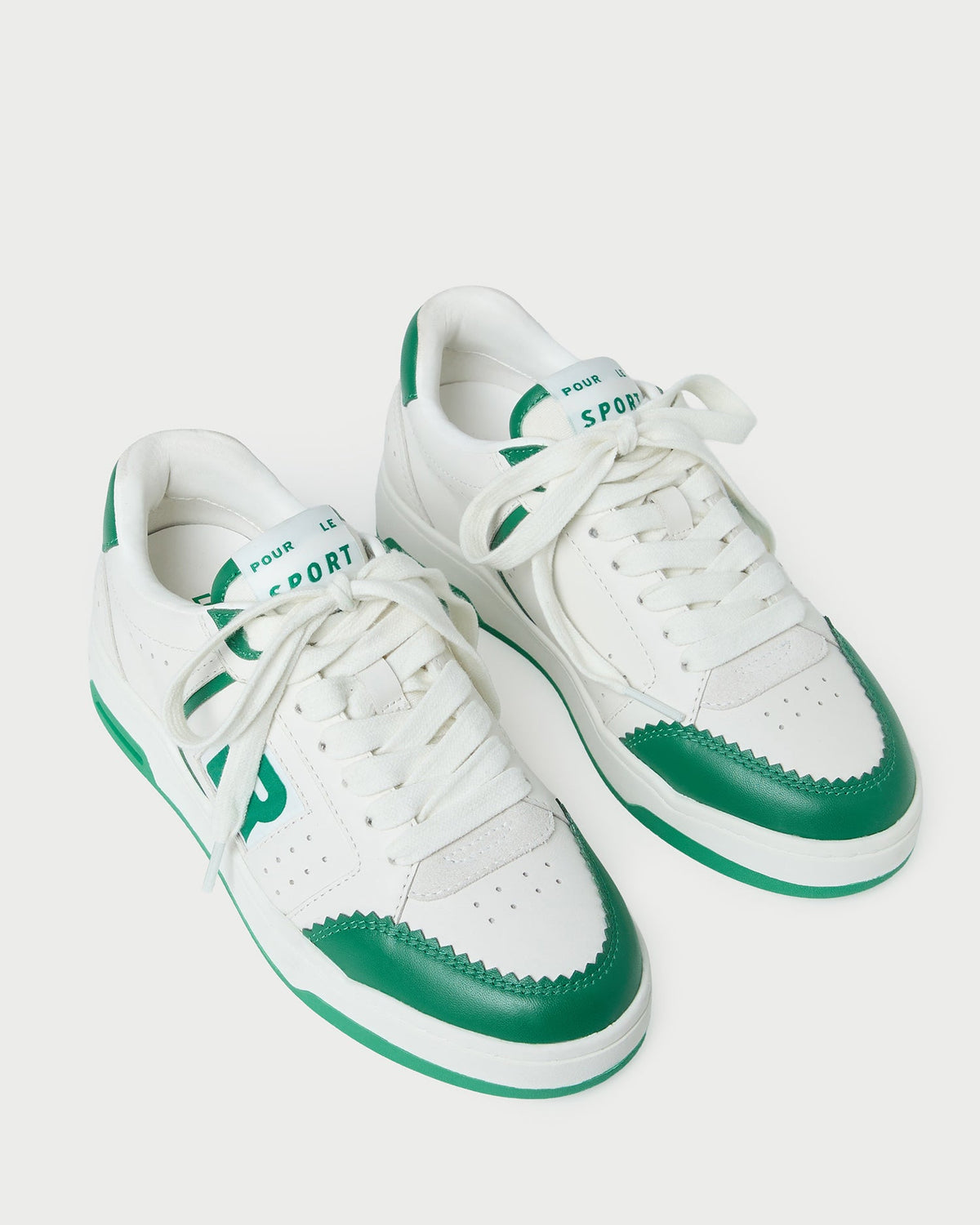 Loeffler Randall Premium - Topspin Cream/Green Court Sneaker