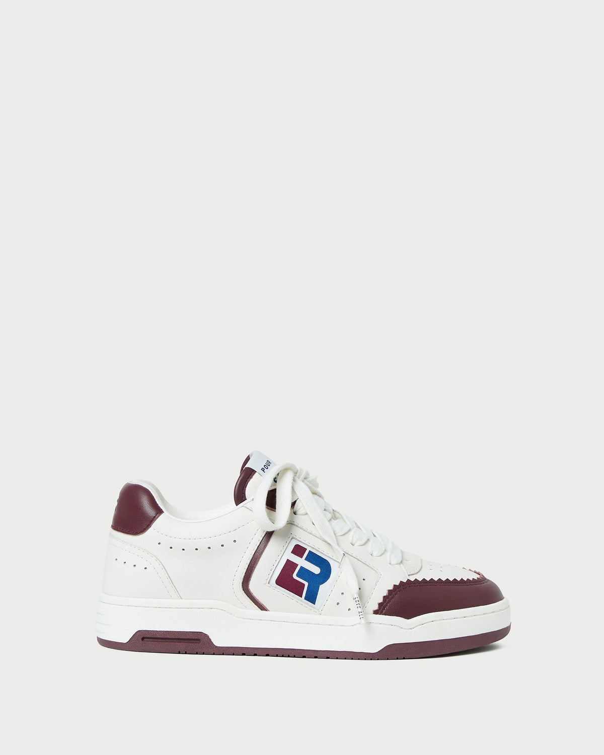 Loeffler Randall Featured - Topspin Cream/Maroon Court Sneaker