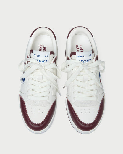Loeffler Randall Featured - Topspin Cream/Maroon Court Sneaker