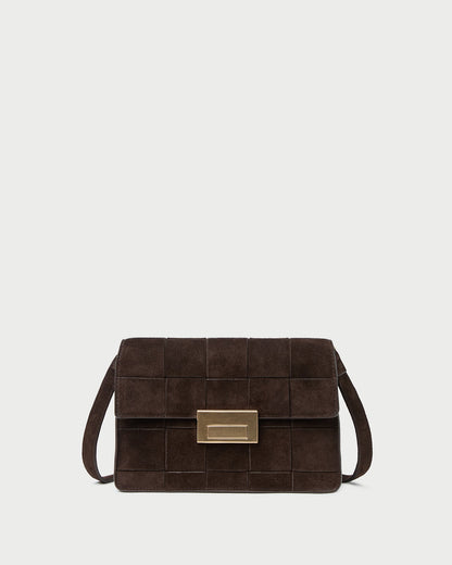 Loeffler Randall Hot Sale - Delphine Brown Suede Shoulder Bag