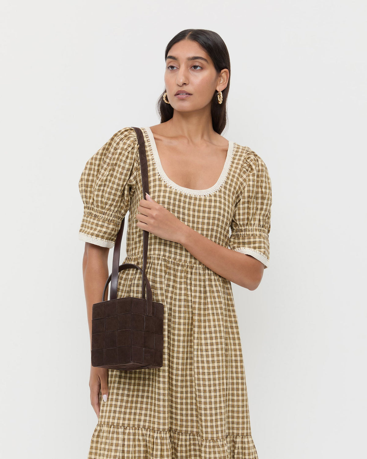 Loeffler Randall Hot Sale - Laith Brown Suede Bucket Bag