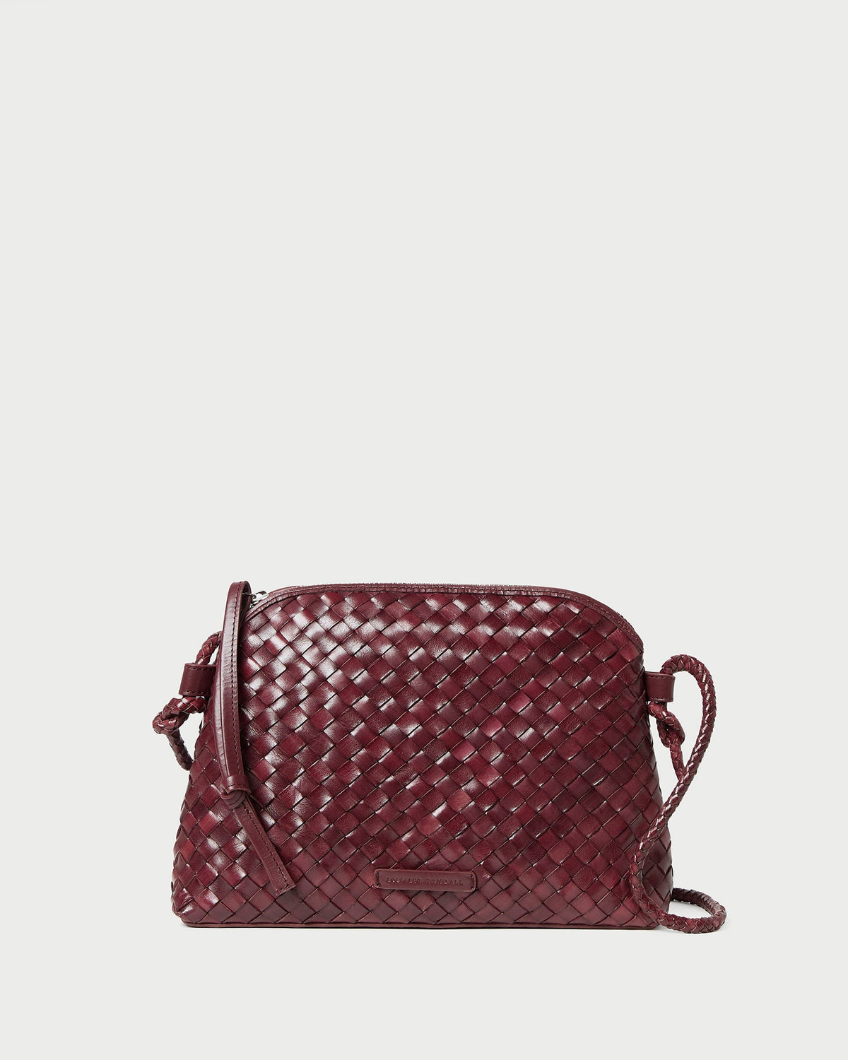 Loeffler Randall Best Price - Mallory Maroon Woven Leather Crossbody
