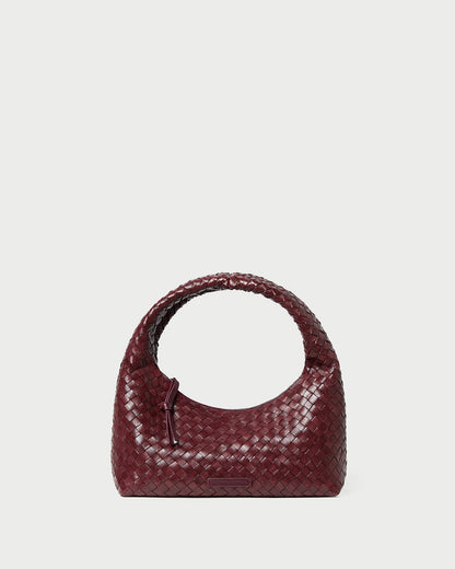 Loeffler Randall Trending - Mercer Maroon Woven Shoulder Bag