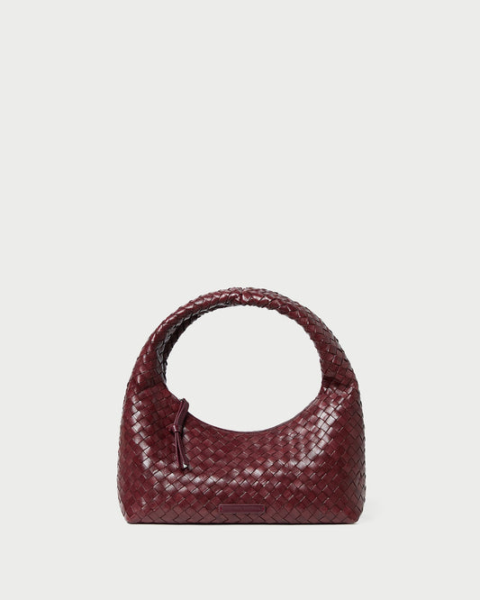 Loeffler Randall Trending - Mercer Maroon Woven Shoulder Bag