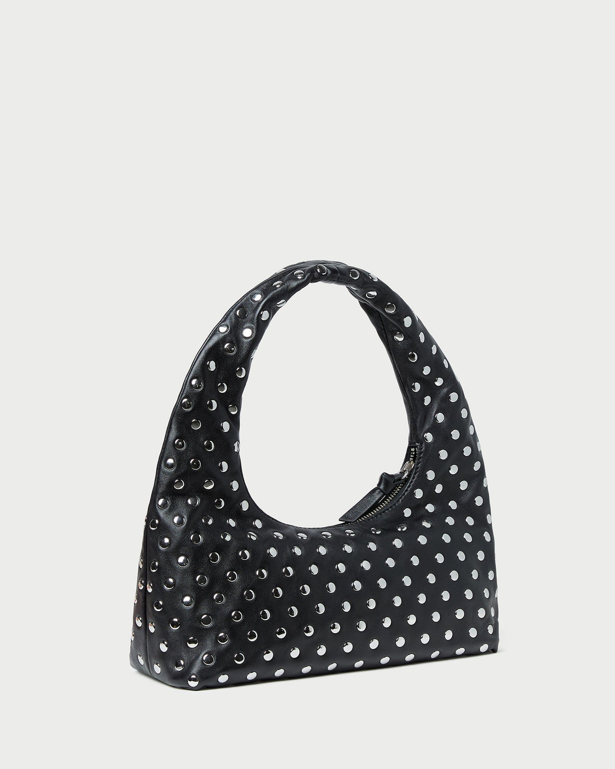 Loeffler Randall Featured - Mercer Black/Silver Leather Shoulder Bag