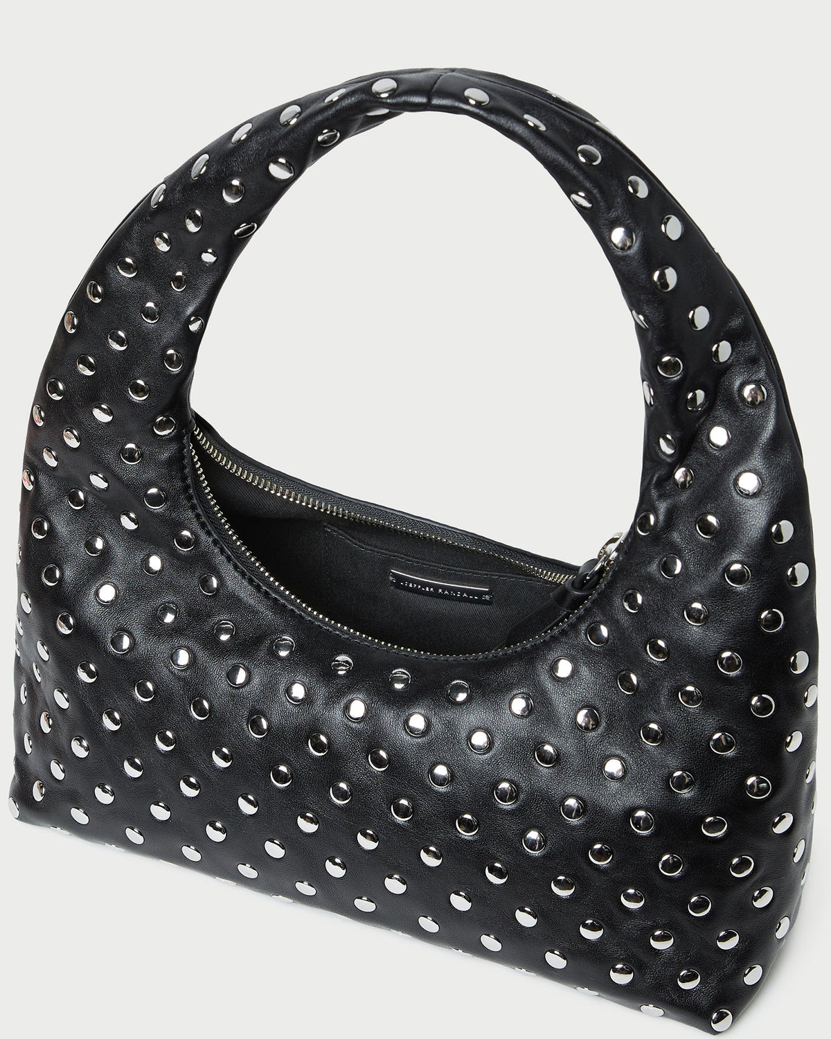 Loeffler Randall Featured - Mercer Black/Silver Leather Shoulder Bag