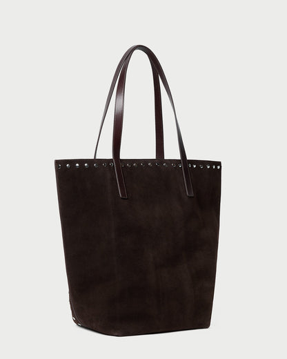 Loeffler Randall Signature - Walker Brown/Silver Suede Tote