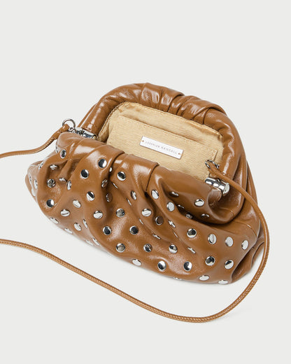 Loeffler Randall New - Bailey Safari/Silver Leather Dome Clutch