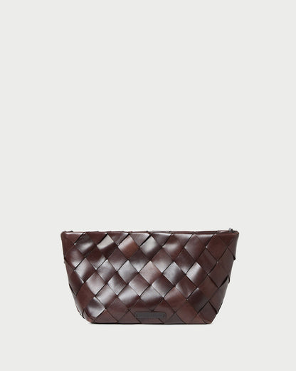 Loeffler Randall Latest - Melina Chocolate Woven Leather Clutch