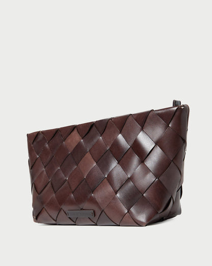 Loeffler Randall Latest - Melina Chocolate Woven Leather Clutch