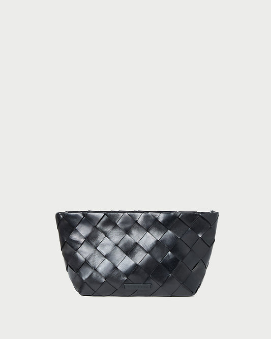 Loeffler Randall Exclusive - Melina Black Woven Leather Clutch