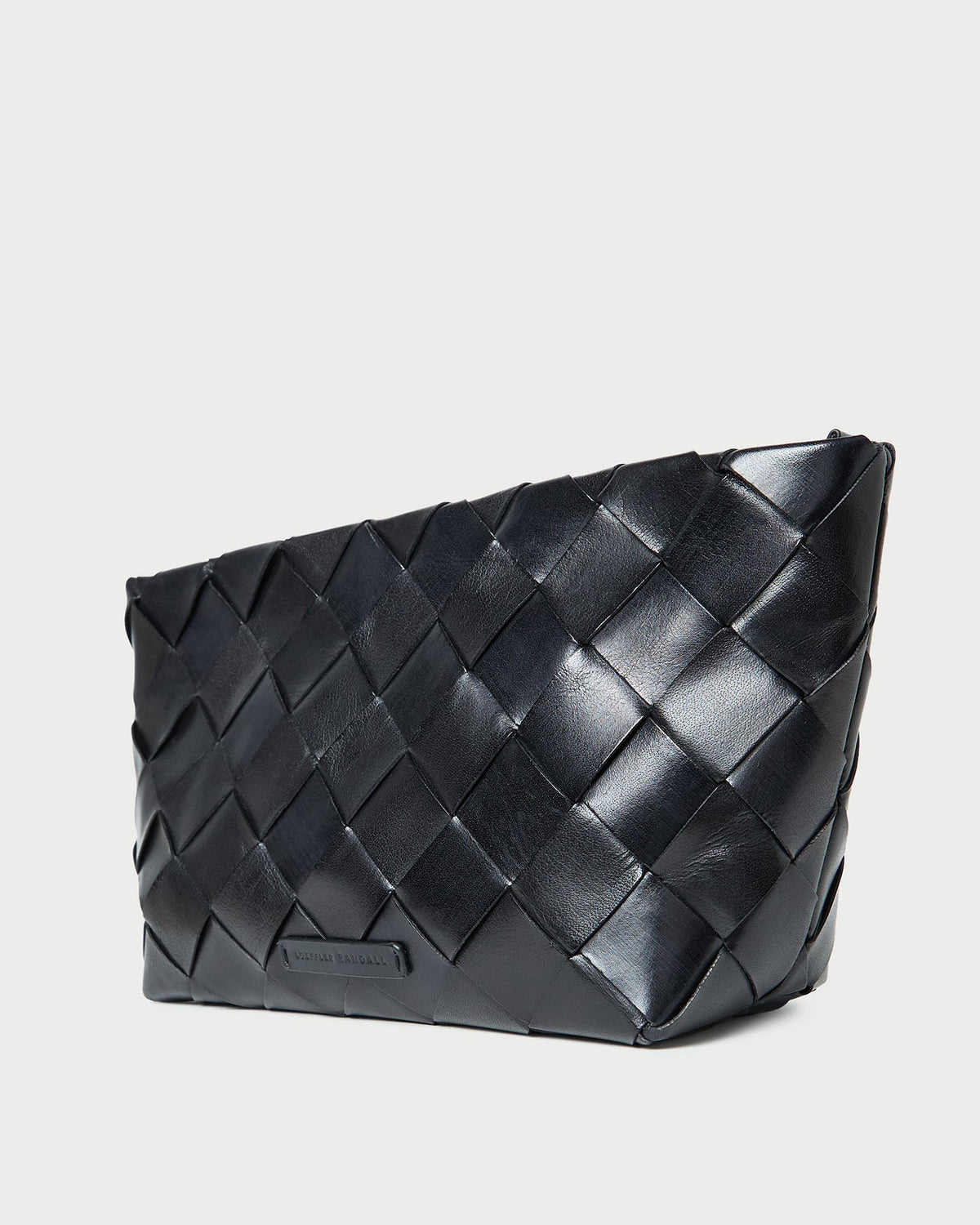 Loeffler Randall Exclusive - Melina Black Woven Leather Clutch